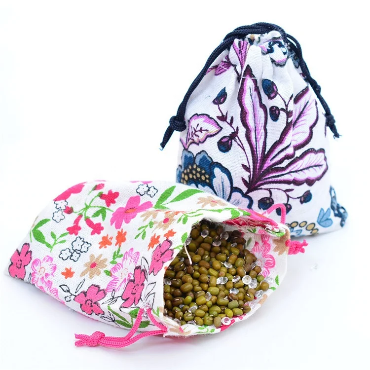 
Jewelry Packaging Pouch 10x12cm Wedding Christmas Gift Burlap Jute Bags Chinese Style Cotton Linen Drawstring Bag 