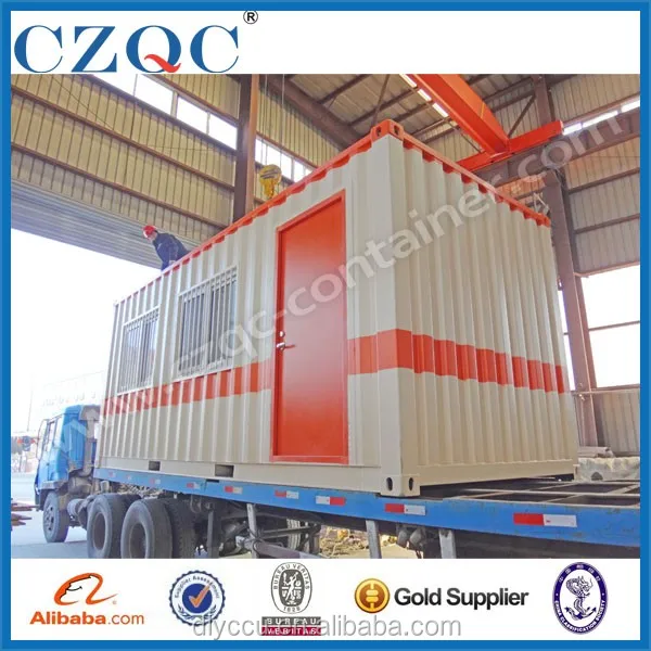 Steel container house 20ft with wooden floor container homes from China