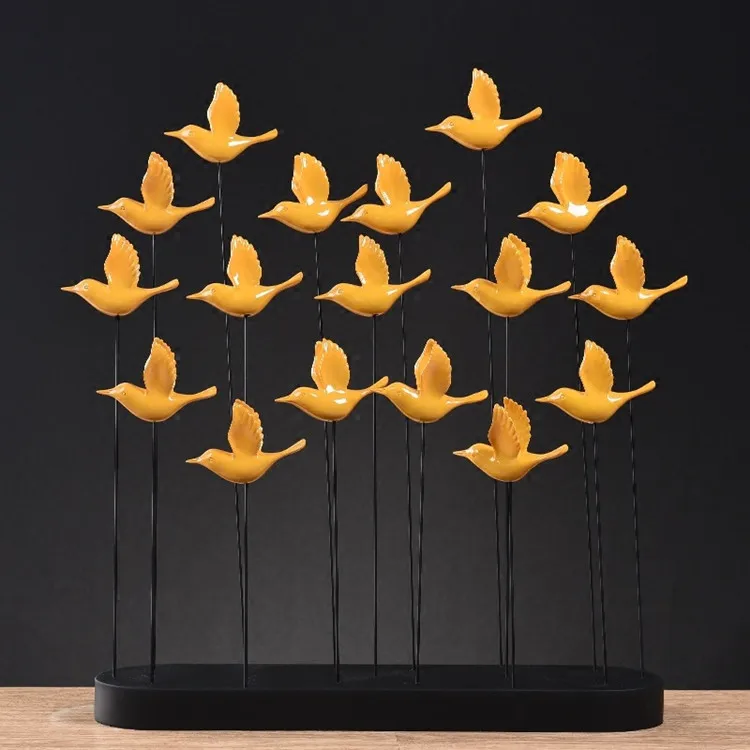 Modern resin material birds figures home decor trend luxury  home decoration pieces