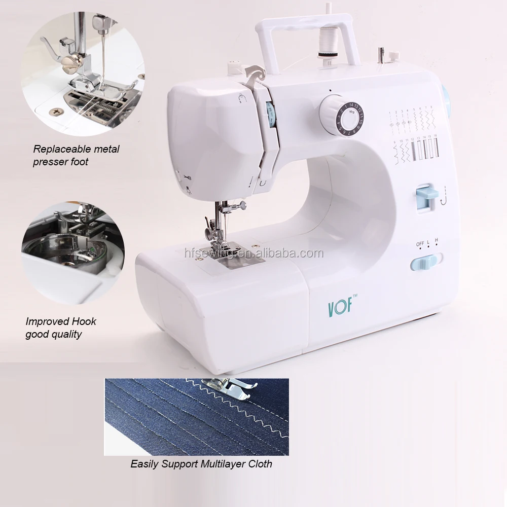 VOF FHSM-700 China Mini Electric Overlock Automatic Hemming Machine T shirt eyelet button hole sleeve Sewing machine foot pedal