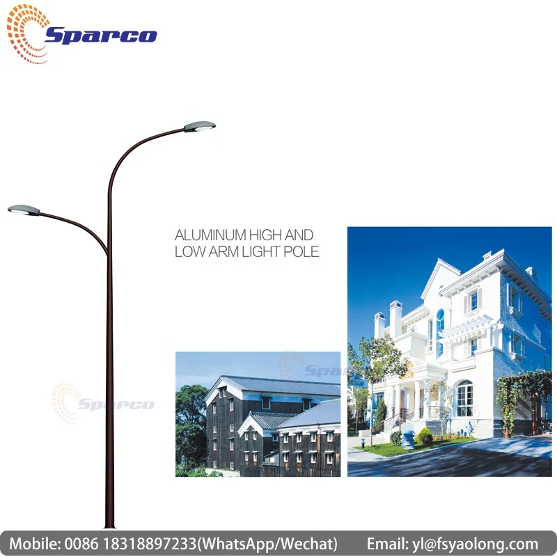 
Sparco Outdoor decorative tapered aluminum street light mounting pole 