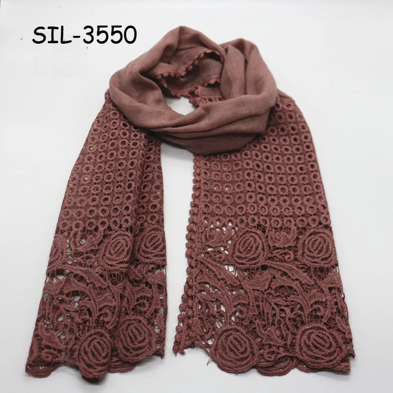 Manufacturers  stunning wedding party sutra shawl echarpe lady TR cotton lace headscarf