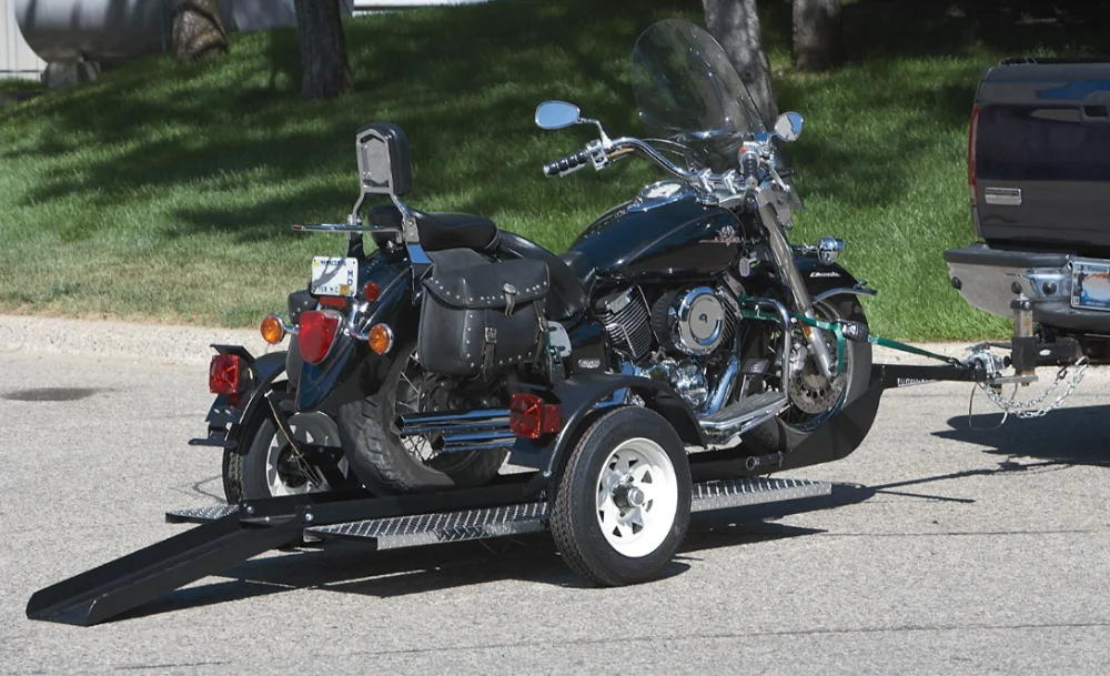 
Small Single-rail Folding Motorcycle Trailer For Sale 