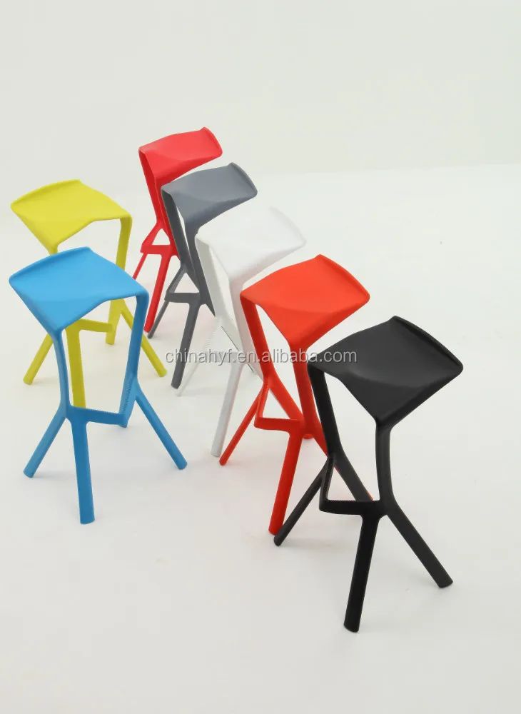 
miura stackable colorful plastic SEDEX Approved barstool PP-129A 