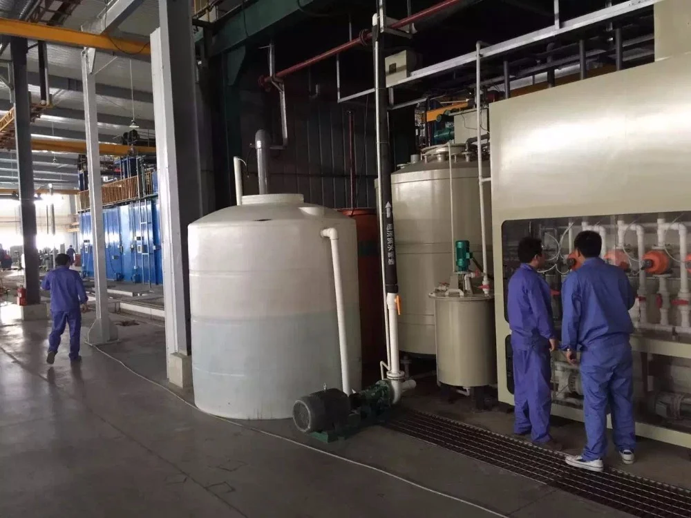 
Fully automatic sulfuric acid mixing plant with acid densities freely select-able in 0.001g/cm3 steps 