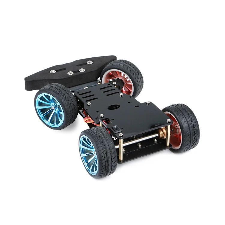  Металлический умный автомобильный ходовой механизм рулевого механизма DIY 4wd Автомобильный задний привод мотор PS2