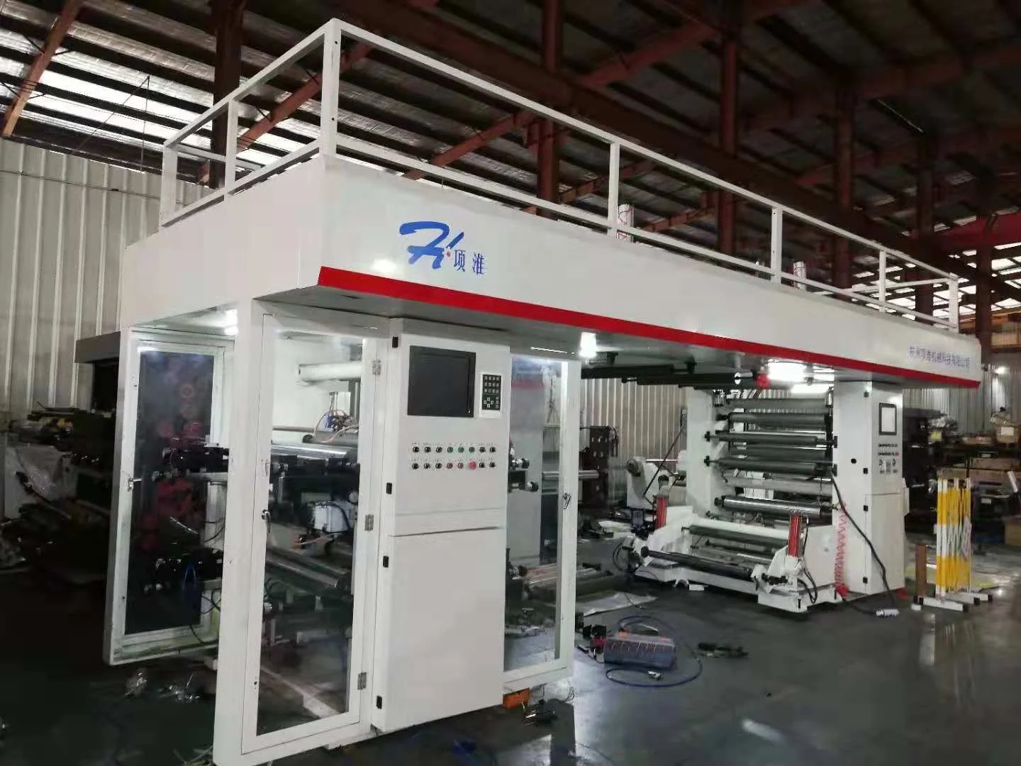 Doctor Blade Flexo Printing Machine 6 Colors CI Central Drum Flexographic Printing Machine