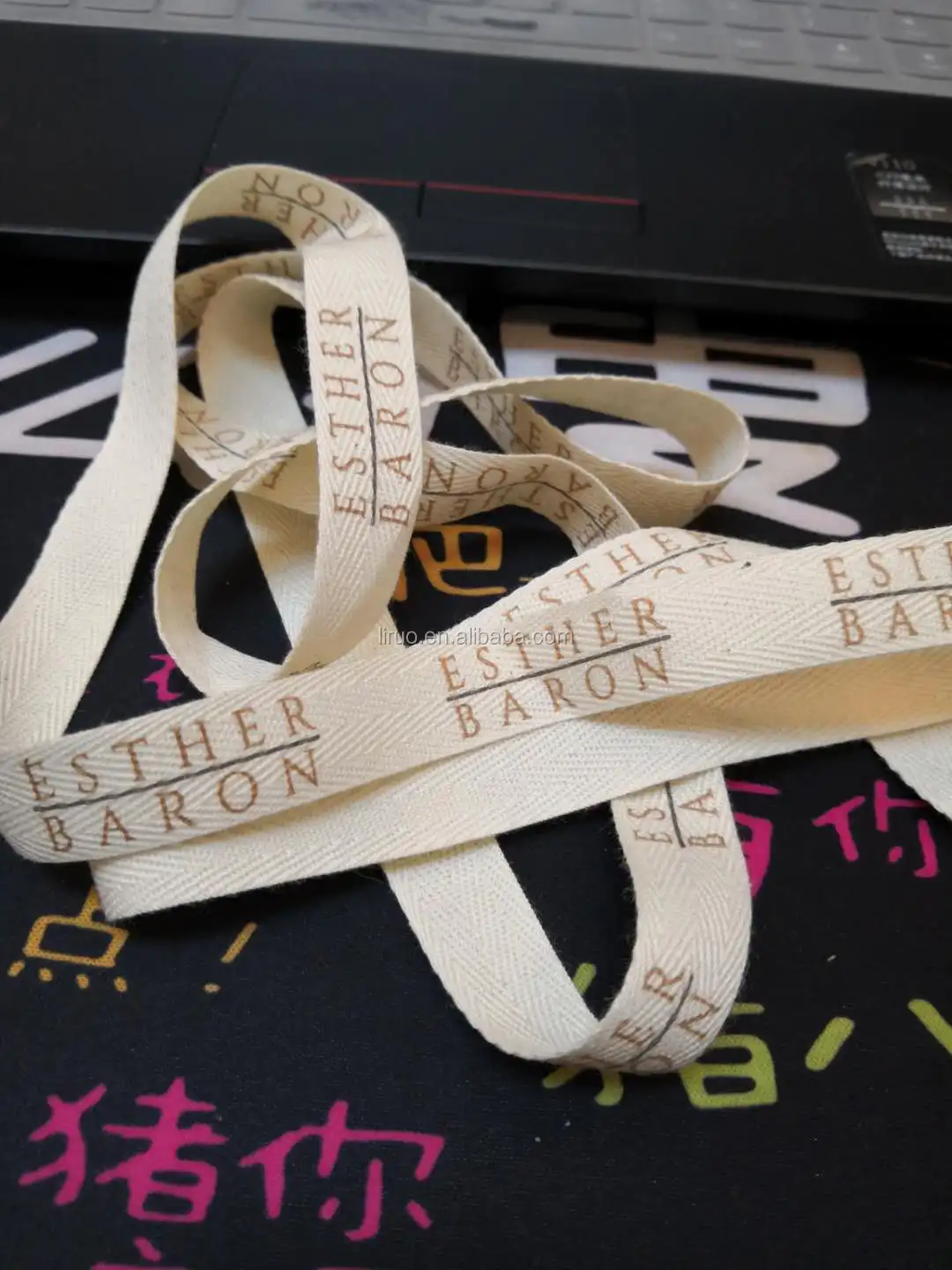 15mm high quality twill printed cotton ribbon