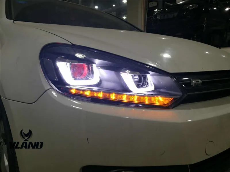 VLAND manufacturer for car lamp for GOLF 6 headlight 2008 2009 2010 2011 2012 2013 head lamp with signal light+DRL