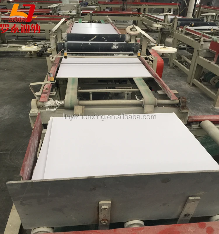White PVC film laminated gypsum ceiling tiles