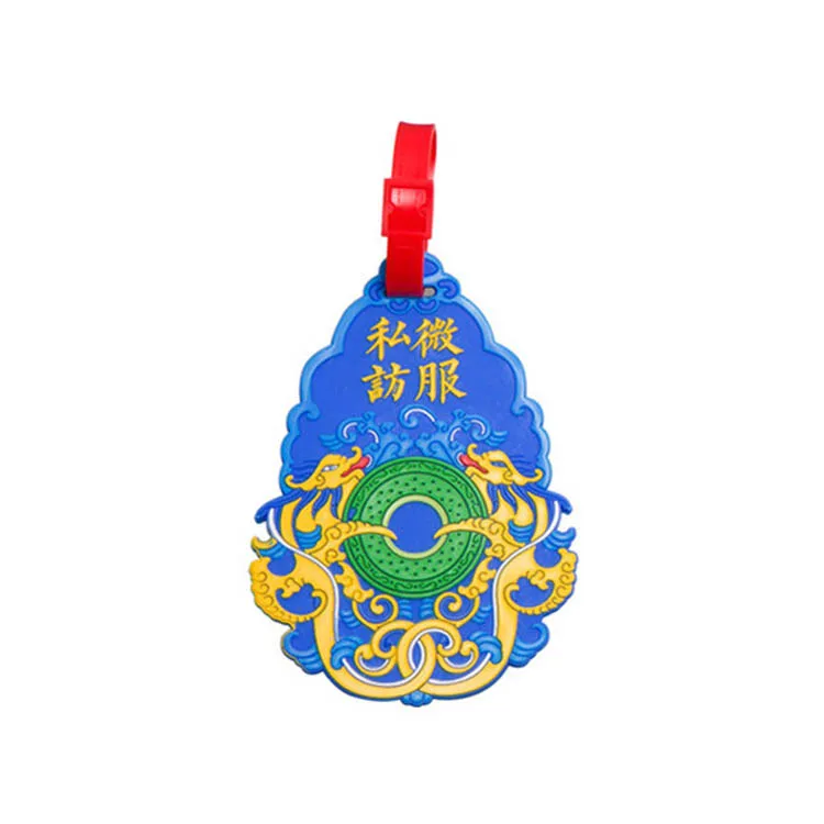 Personalized suitcase shaped luggage tag for backpack