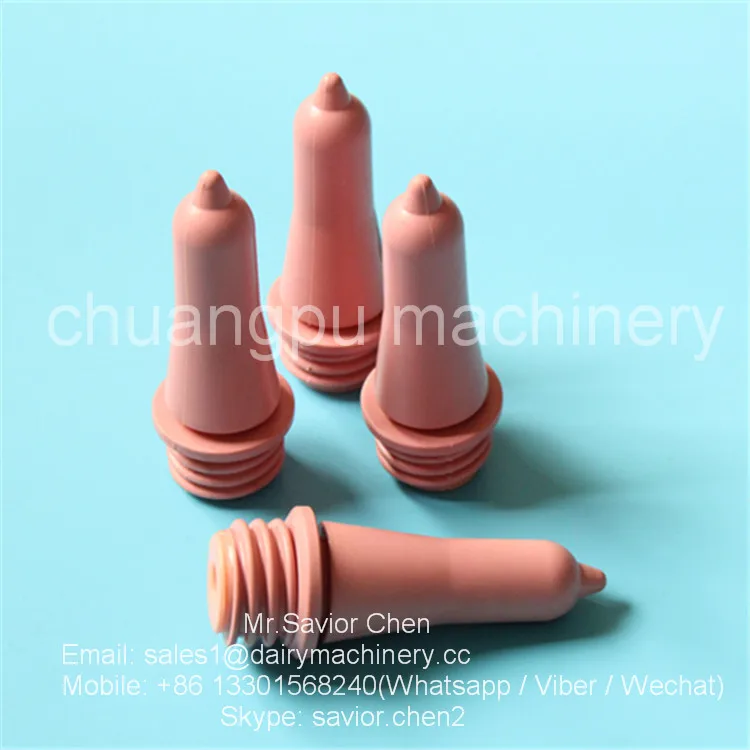 Dairy Farm Calf Feeder Nuk Rubber Material , Calf Teats