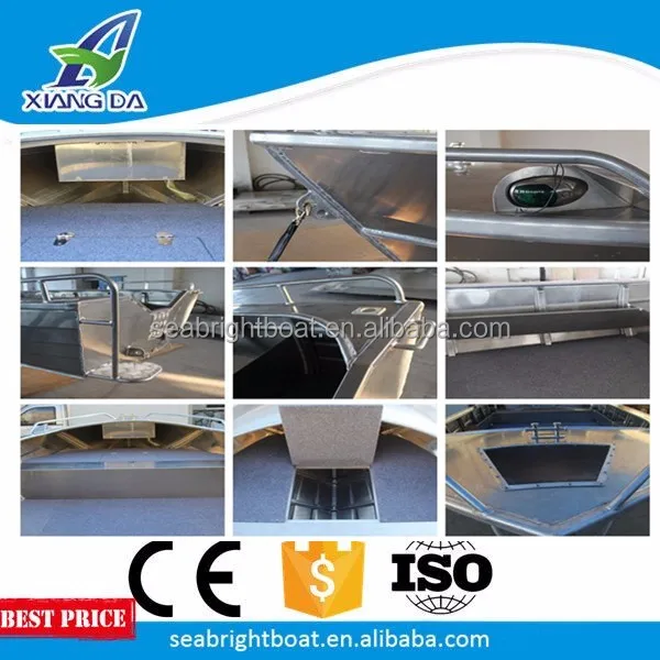 Полностью сварная лучшая алюминиевая рыболовная лодка 14 футов на заказ