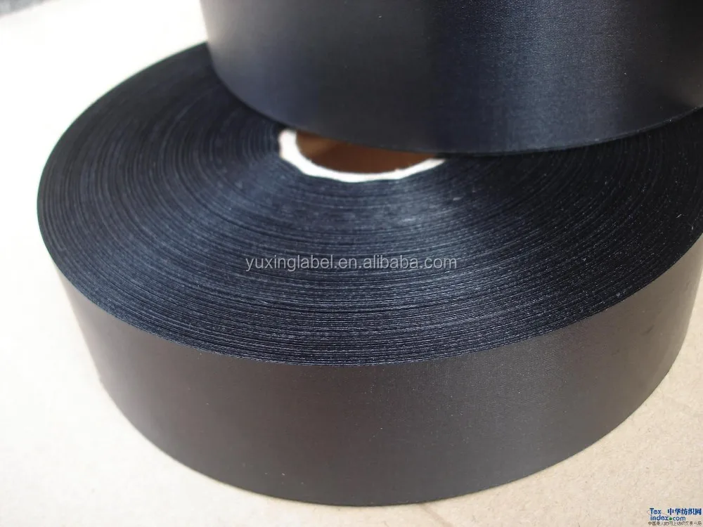 Great Quality Polyester Fabric Tape Double Sided Colorful 50mm Silver Satin Ribbon Label Roll