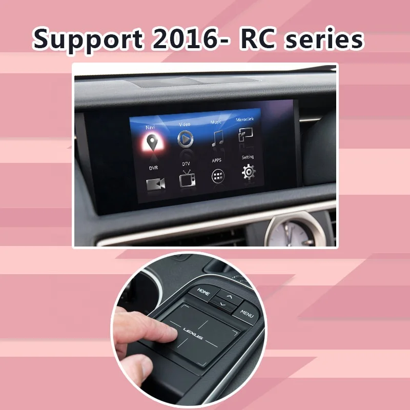 Android CP AA video interface box for Lexus RC300h RC200t RCF 2016-2020  with wireless auto gps navigation by Lsailt