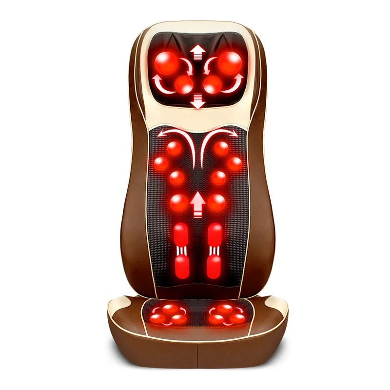 
car home use full body kneading shiatsu thermo neck massage cushion 