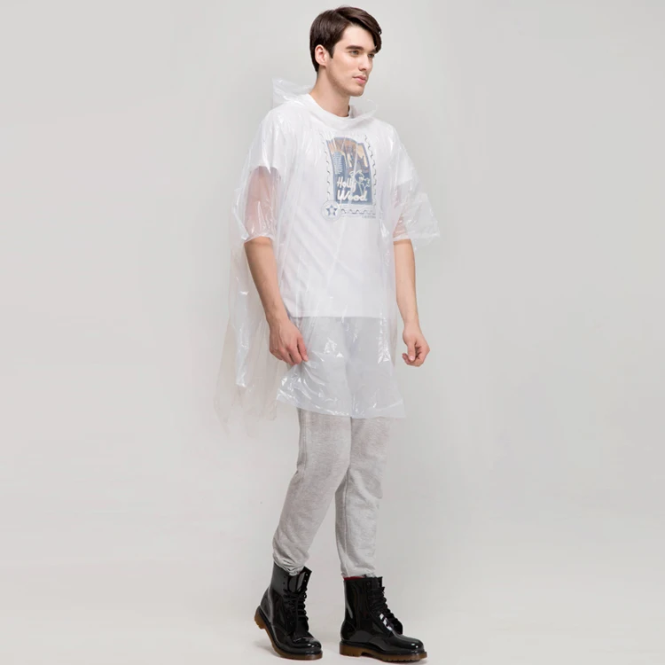 Disposable rain poncho with ball/ Disposable raincoat/ Rain coat