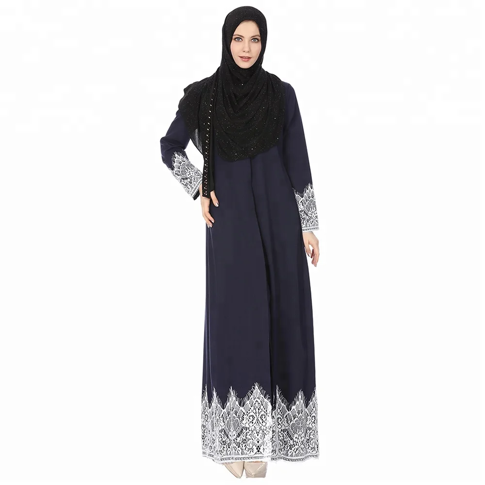 2018 Wholesale In Stock Elegant Latest Design Muslim Dress