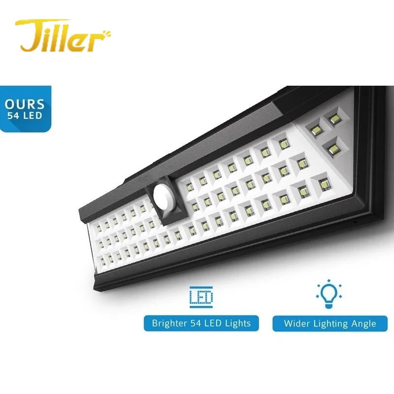 Super Bright 54 LED Solar Power Outdoor Motion Sensor Light Waterproof Energy Saving Street Yard Path Home Garden Security Lamp