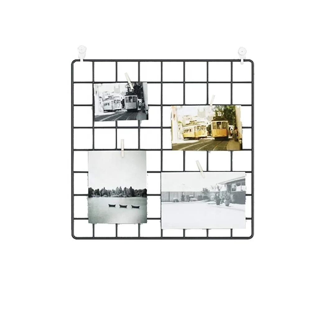  Мини moq 35x35 см металлическая проволока настенная сетка панель фото Органайзер проволочная настенные