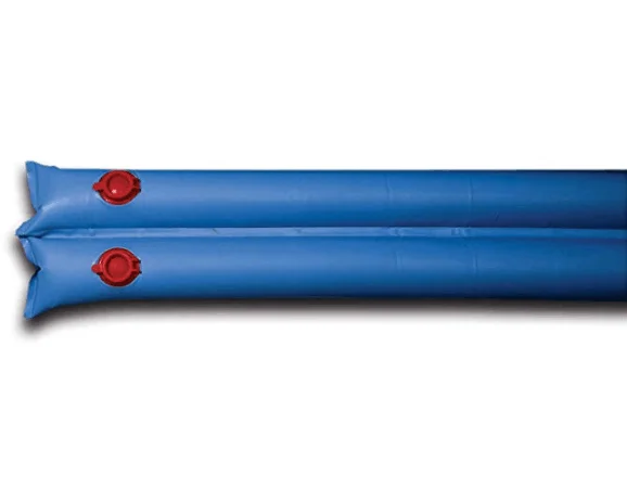 Double Chamber Water Bag Secures Winter Cover to Rectangular Swimming Pools