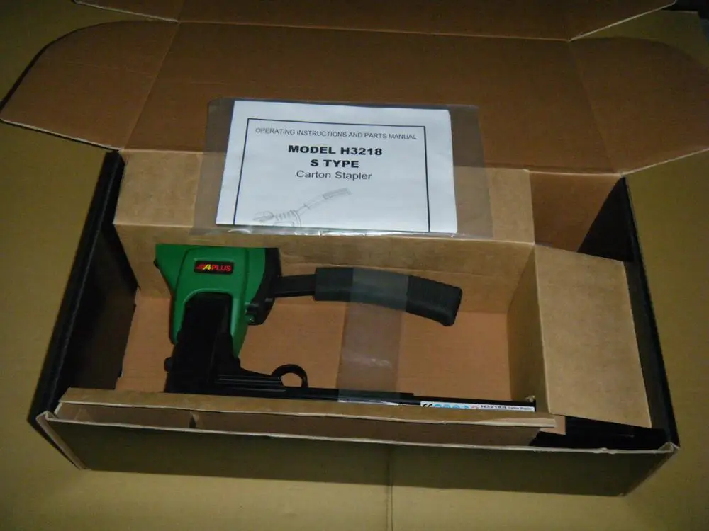 H3218, MANUAL CARTON STAPLER, 32.1mm CROWN, 0.9X1.9mm SHANK, 15&18mm LENGTH