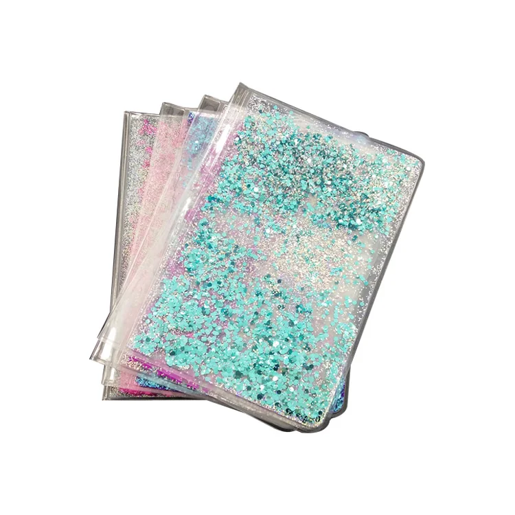 Wholesale sequin clear transparent waterproof school plastic pvc book cover