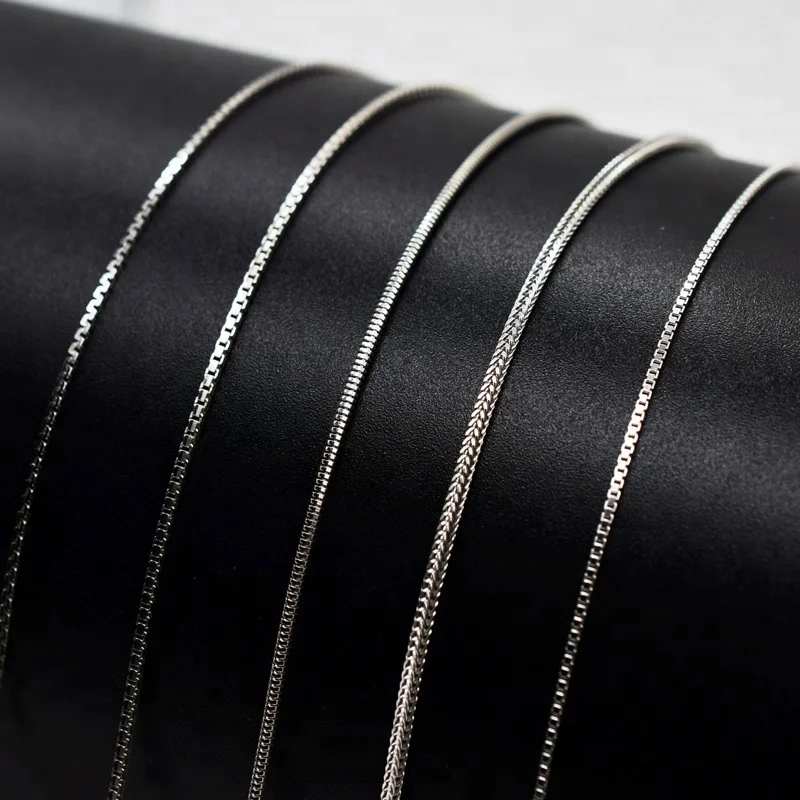 Factory Price Choker Chain Box Chain Necklace 925 Silver 100% 925 Silver Italy Jewelry Real Solid for Women Custom CLASSIC