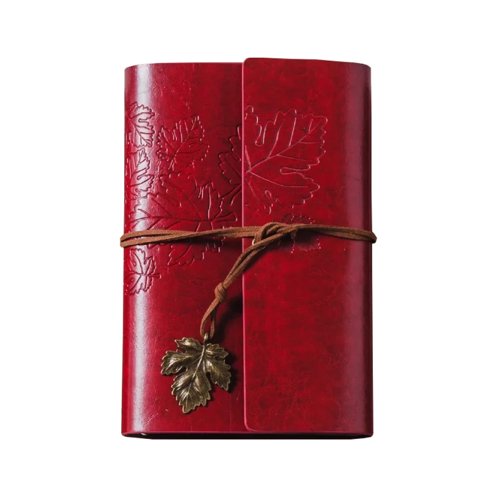 Factory A6 Wedding planner pu leather loose leaf binder girl notebook Blank kraft paper beautiful diary vintage leather journal