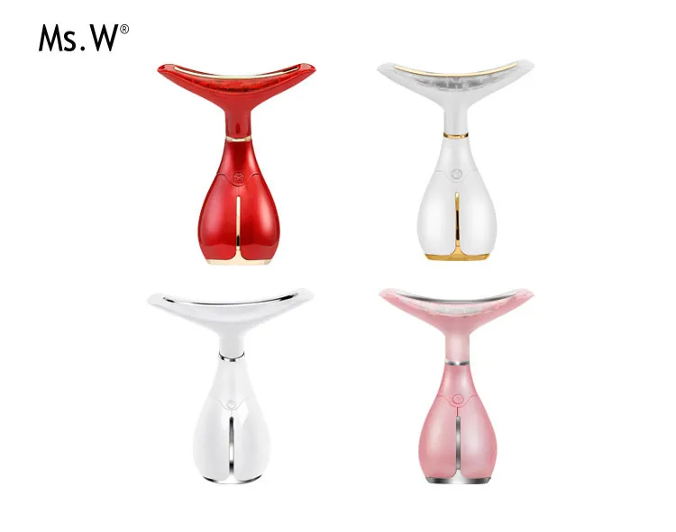 Korean Face Massager - Galvanic Microcurrent Face Lift Machine - LED Red Light Therapy Facial Skin Tightening Device