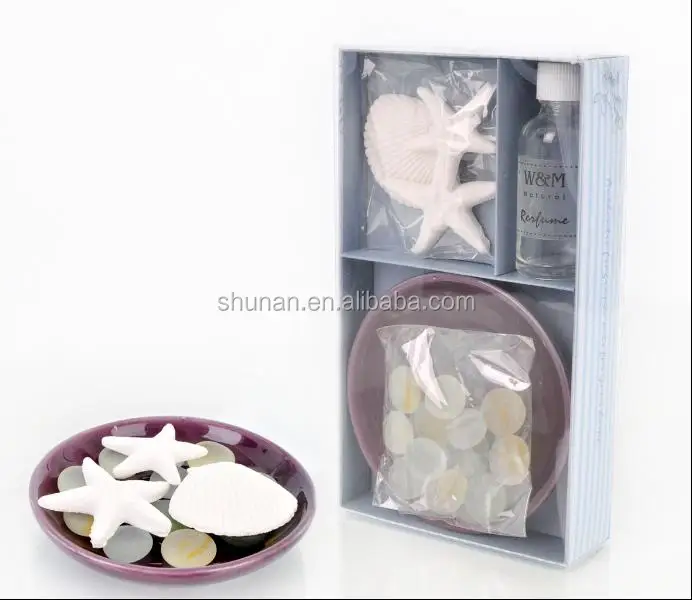 Home fragrance/ scented stone /scented stone with clay in plastic plate