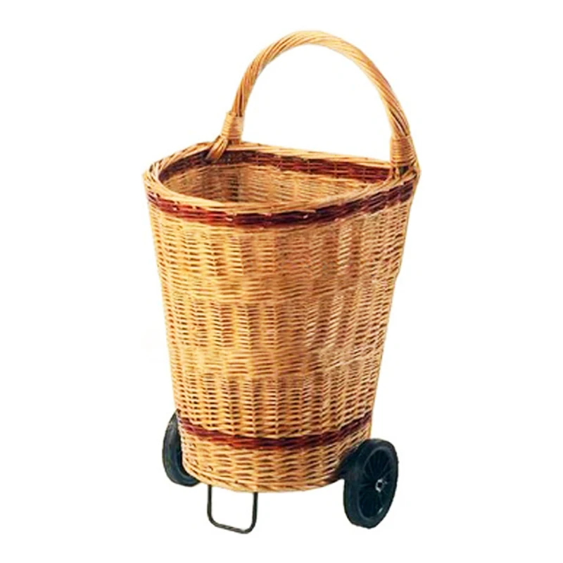 wholesale wicker shopping cart on wheels,wicker shopping trolleys wholesale
