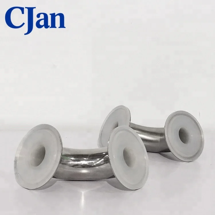 
PFA lined 90 degree elbow with tri-clamp fitting 