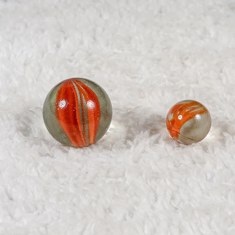 Custom logo marble 25mm glass marbles with 8 petals eye balls