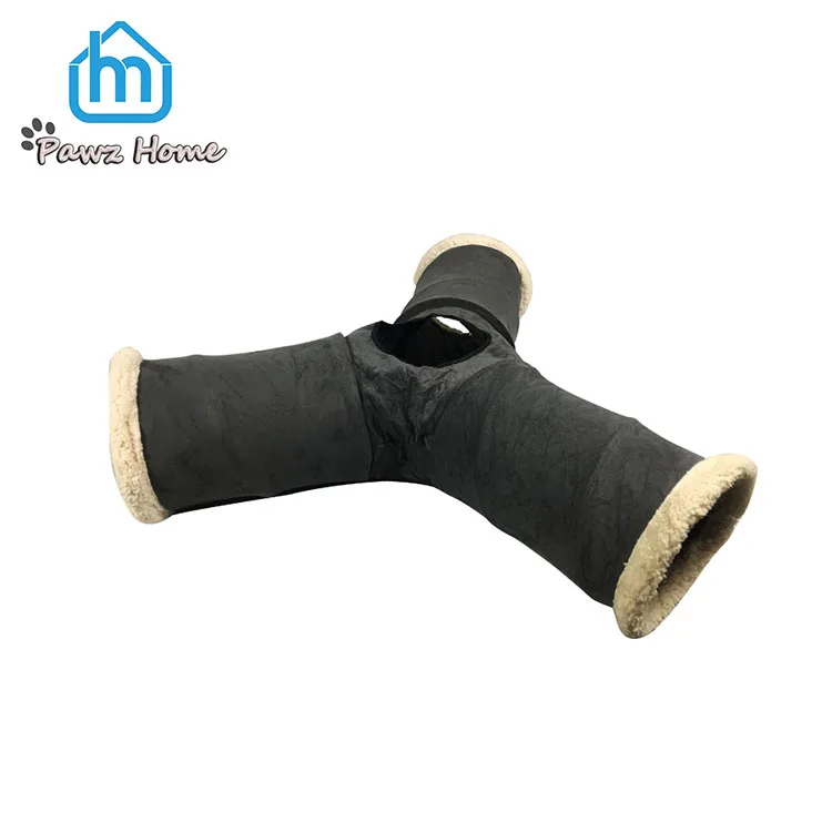 
Warm soft cat toy tunnel,faux suede cat tunnel foldable 