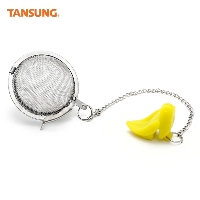 Custom Logo Cute Funny Eco-friendly Metal Stainless Steel Mini Travel Tea Infuser