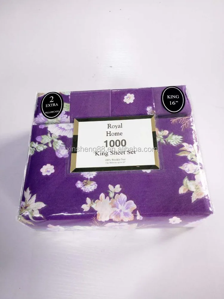 1800 series printed 4pc/6pc bedding sheet set whole sale