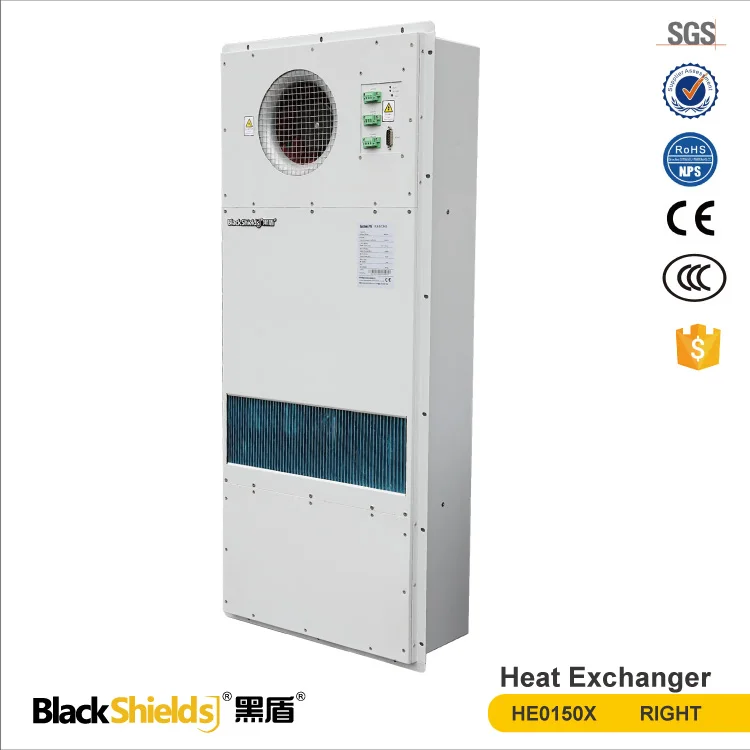 HOT 150W/K plate air to air heat exchanger for telecom battery cabinet cooling
