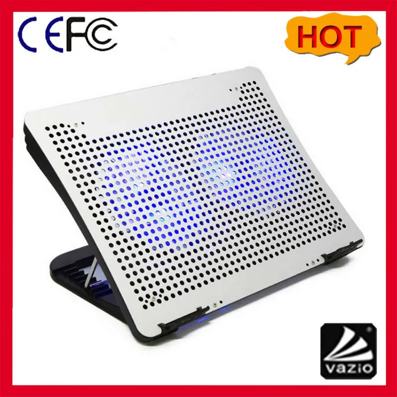 8 degree angle adjustable notebook cooler pad with usb hub and fan