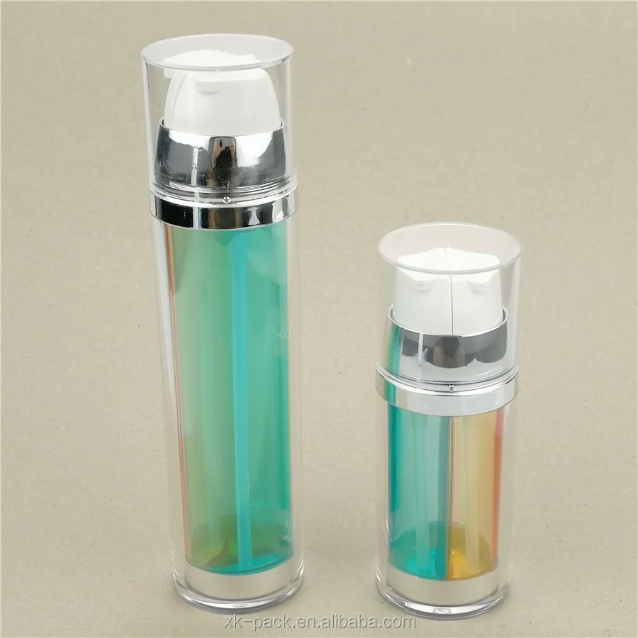 dual chamber acrylic lotion bottle 30ml 50ml 100ml cosmetic container
