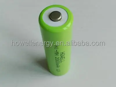 Lipo Battery Howell AA 2000mAh nimh 1.2V rechargeable NiMH battery for solar panel from China factory