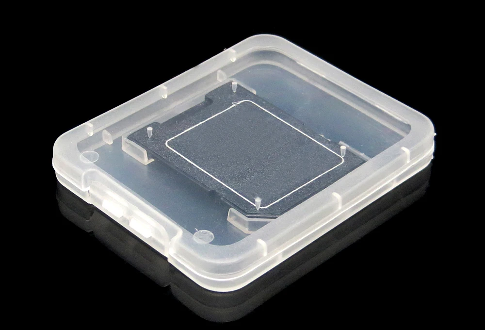 Clear Plastic Memory Card Case Holder for SD Card Plastic Storage Boxes