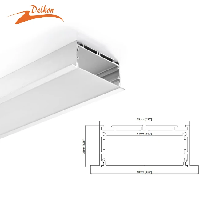 90*35mm L X  T Shape Linkable Aluminum Profile LED Strip Light LED Aluminum Track