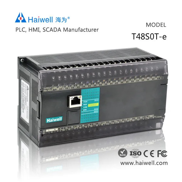 China Haiwell T48S0T-e 48 точек IO PLC с портом Ethernet на высокой скорости