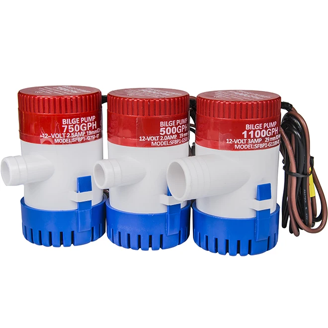 Singflo 750gph electric bilge pump with float switch/submersible bilge water pump 12v 24v