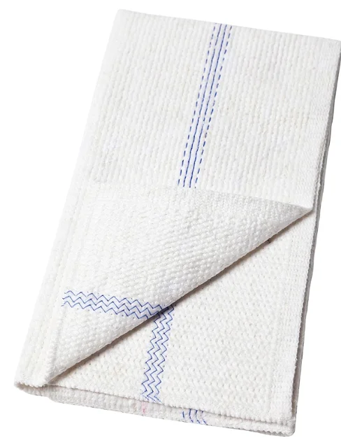 
 Wholesale household cleaning dishcloth(3 blue line )  