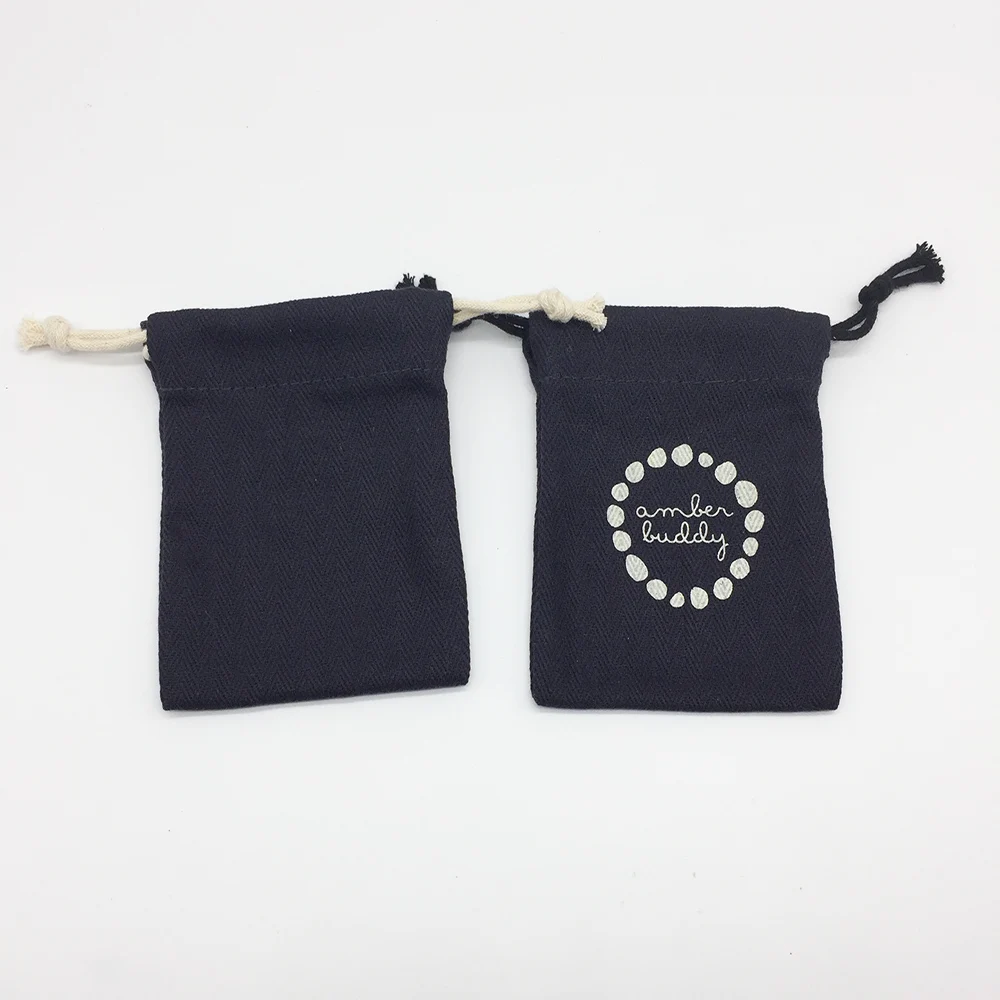 
wholesale organic cotton canvas small velvet drawstring pouch jewelry gift bag 