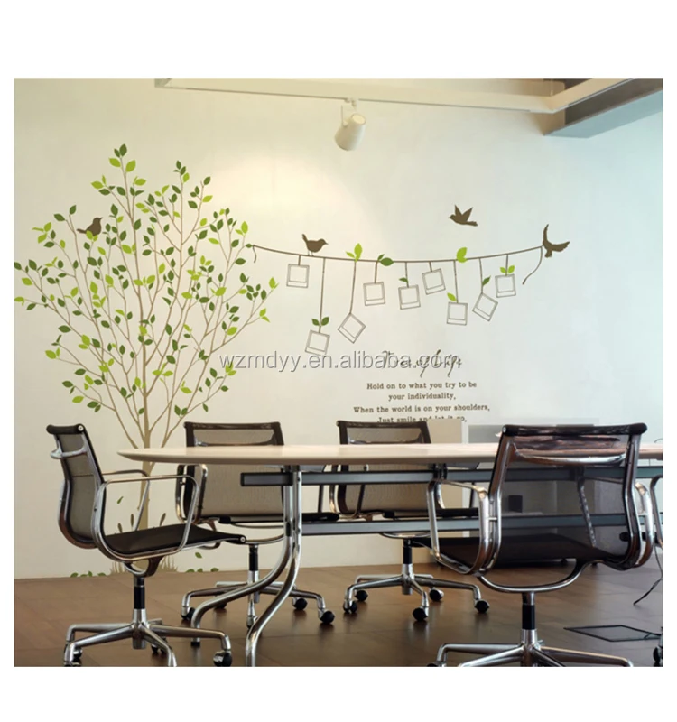 China Wholesale Home Decor Photo Frame Sticker Tree Removable Decal Room Wall Sticker Vinyl Art