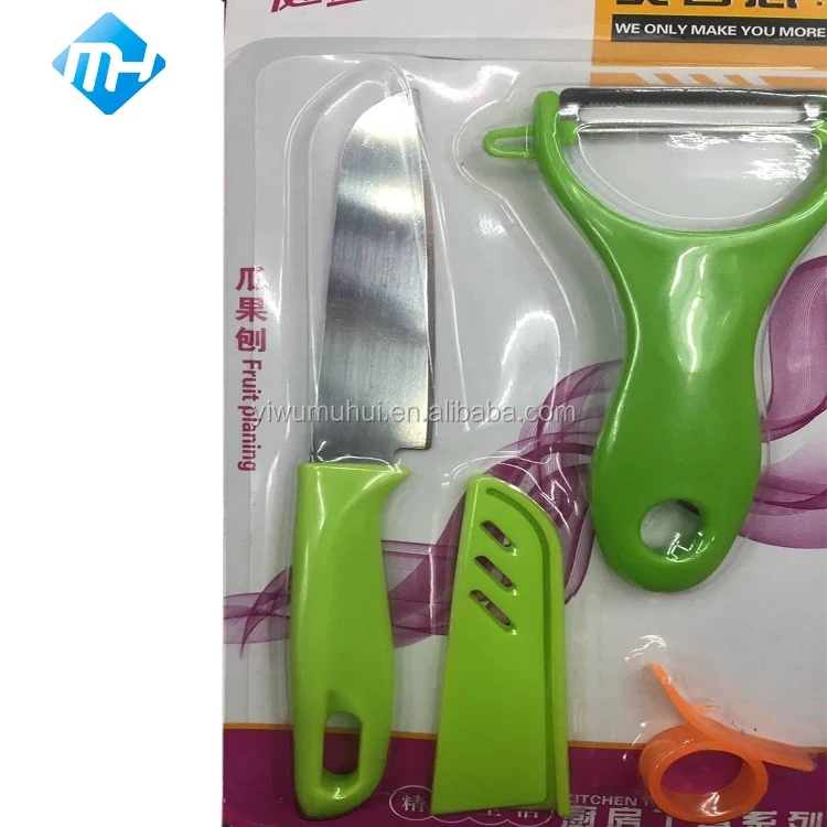 
hot selling new design Beauty Gifts nice touch handle kitchen knife setKnife inch+ Peeler+Covers fruit knife 