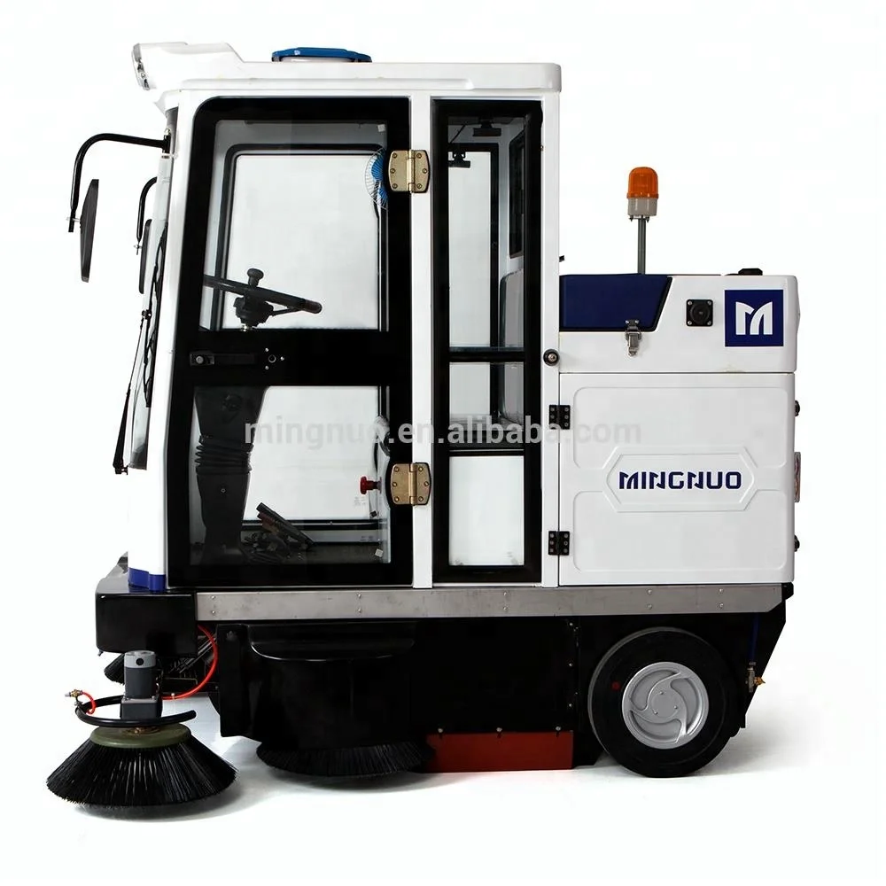 heavy dust cleaning all closed type with air condition 48V lead acid batteries multi function electric sweeper